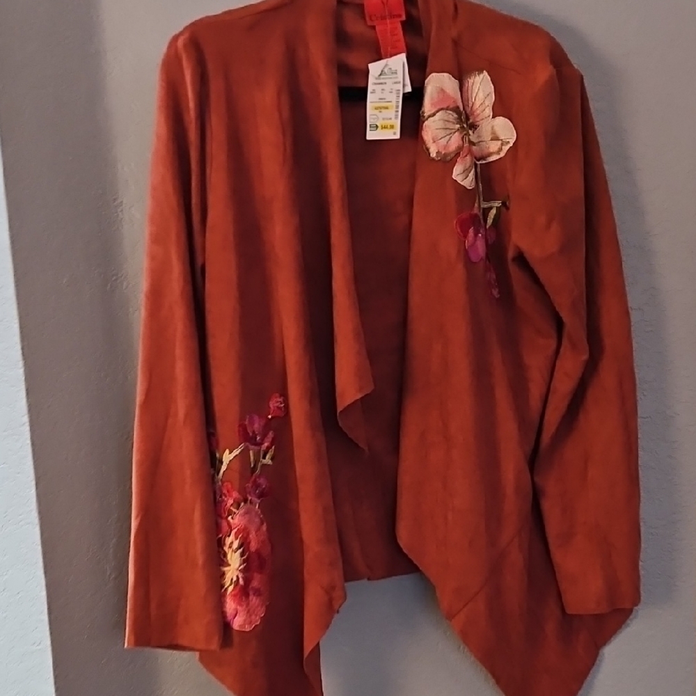 Christina Cinnamon Floral Cardigan